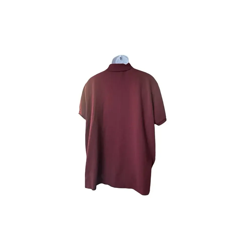 Polo Ralph Lauren Polo Shirt Men's XXL Burgundy Big Pony 3 Patch Custom Slim Fit